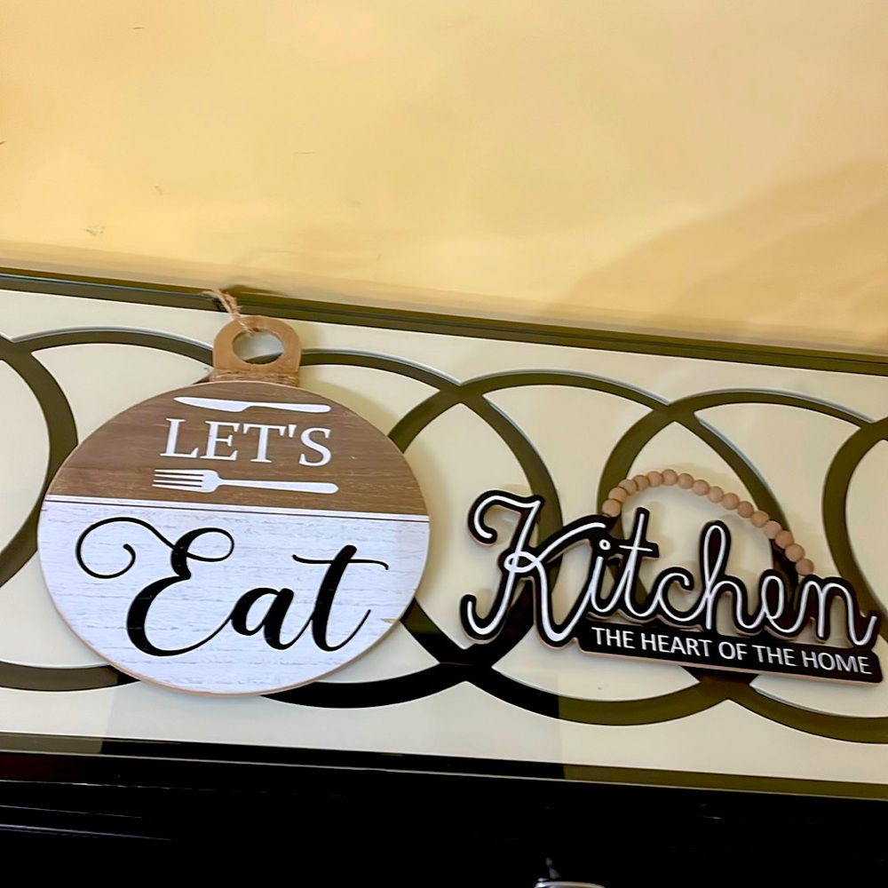 2pc kitchen farmhouse sign set